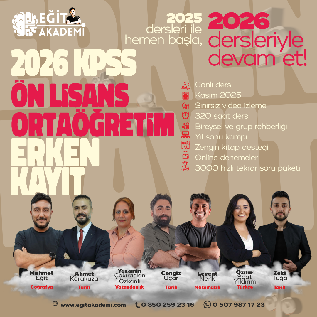 2026 ÖNLİSANS KPSS GYGK Canlı/Video Eğitim Paketi