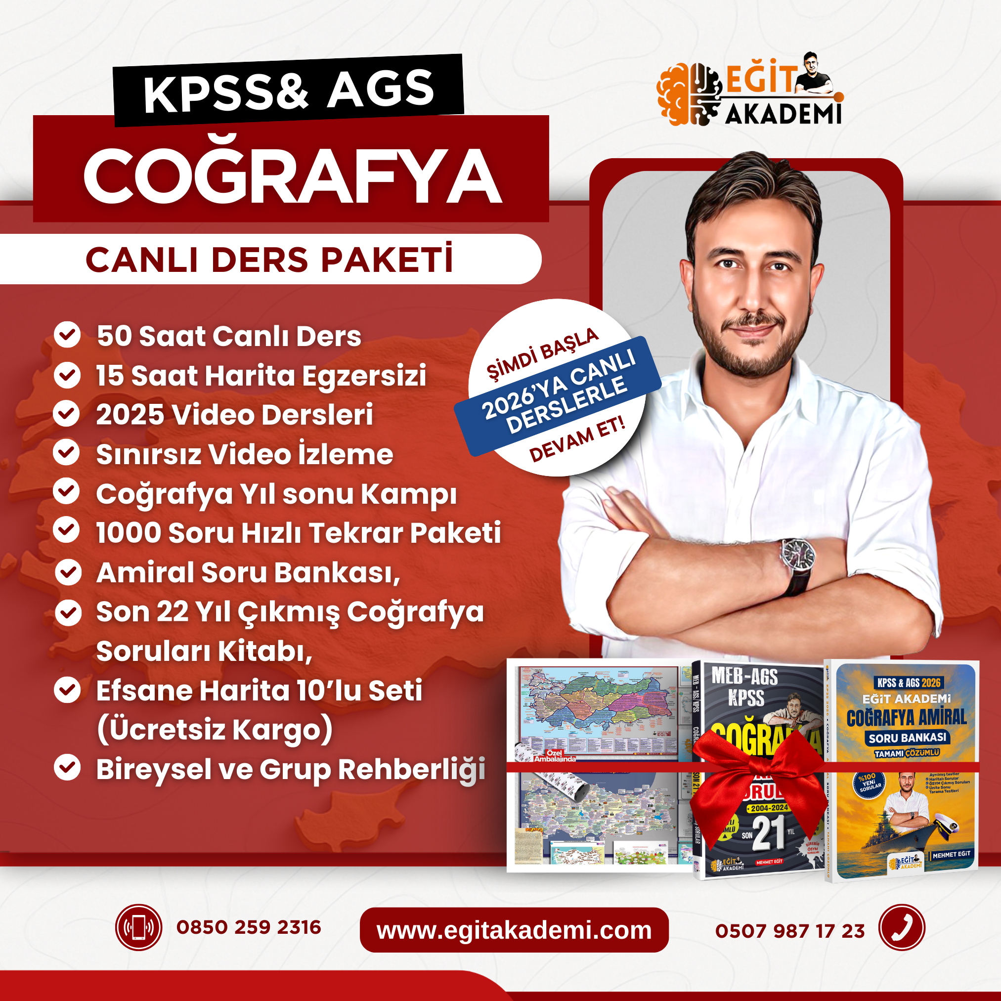 2026 KPSS & MEB-AGS Coğrafya Canlı/Video Ders Paketi