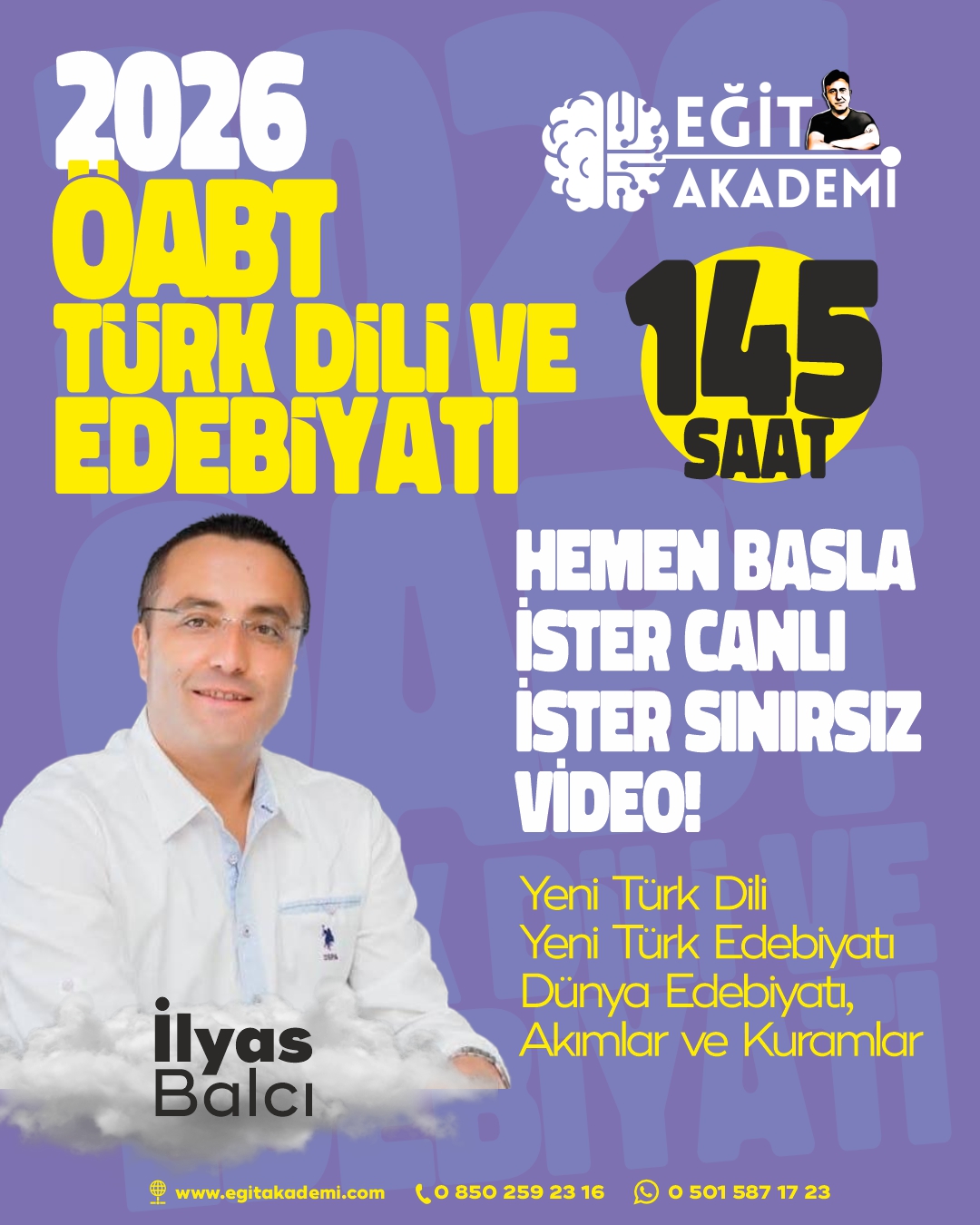 2026 EDEBİYAT ÖABT İLYAS BALCI DERSLERİ