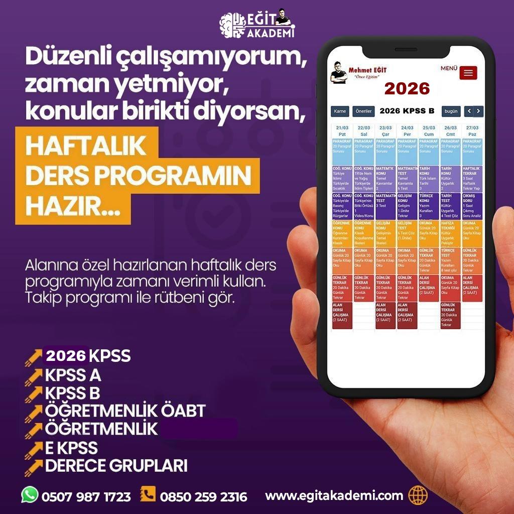 DERS ÇALIŞMA PROGRAMLARI