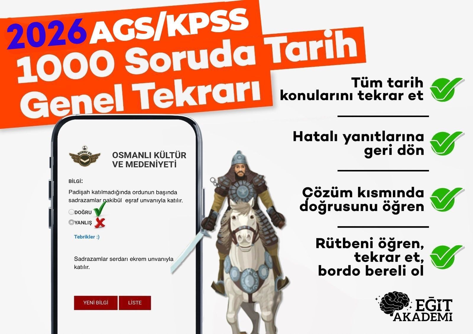 2026 KPSS TARİH 1000 SORUDA GENEL TEKRAR