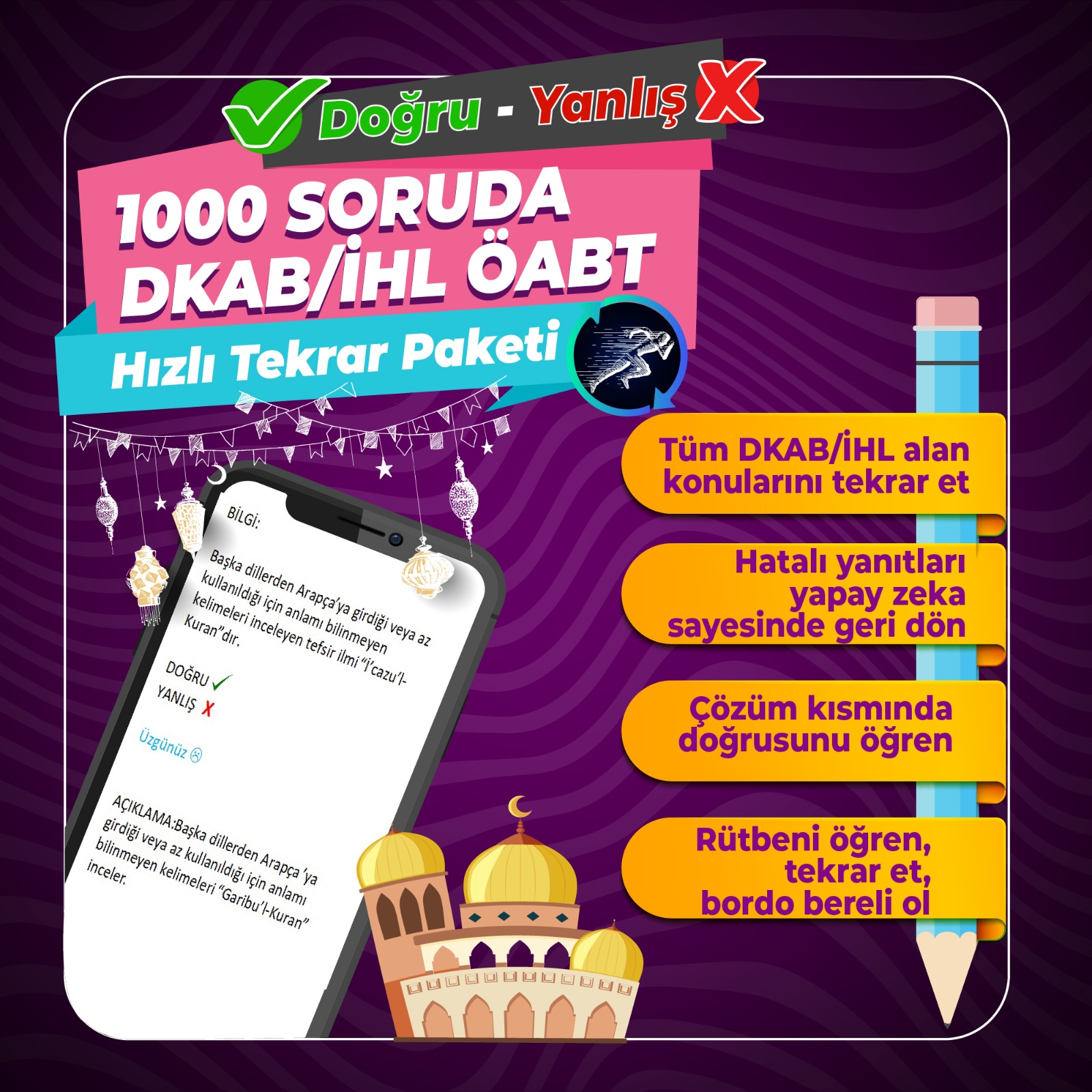 1000 SORUDA DKAB /İHL ÖABT Hızlı Tekrar Paketi