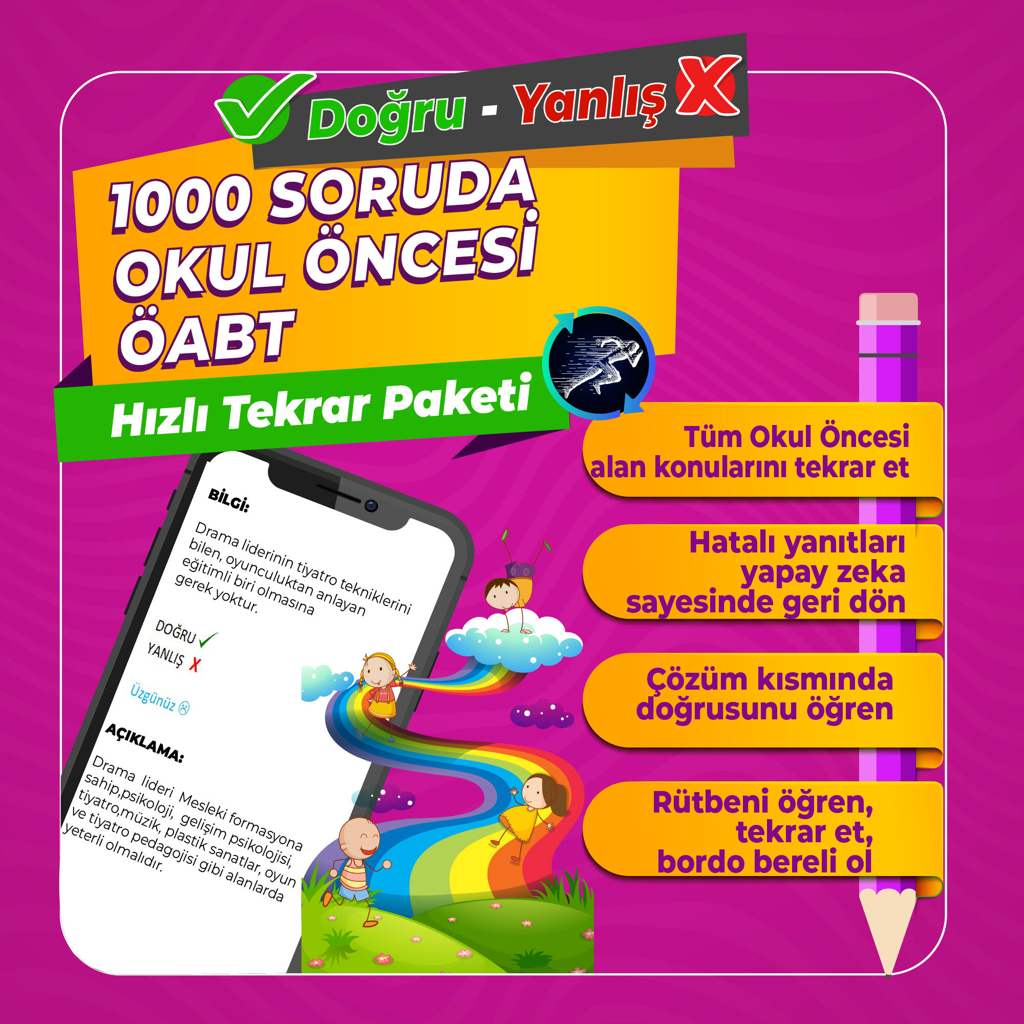 1000 SORUDA OKUL ÖNCESİ Hızlı Tekrar Paketi