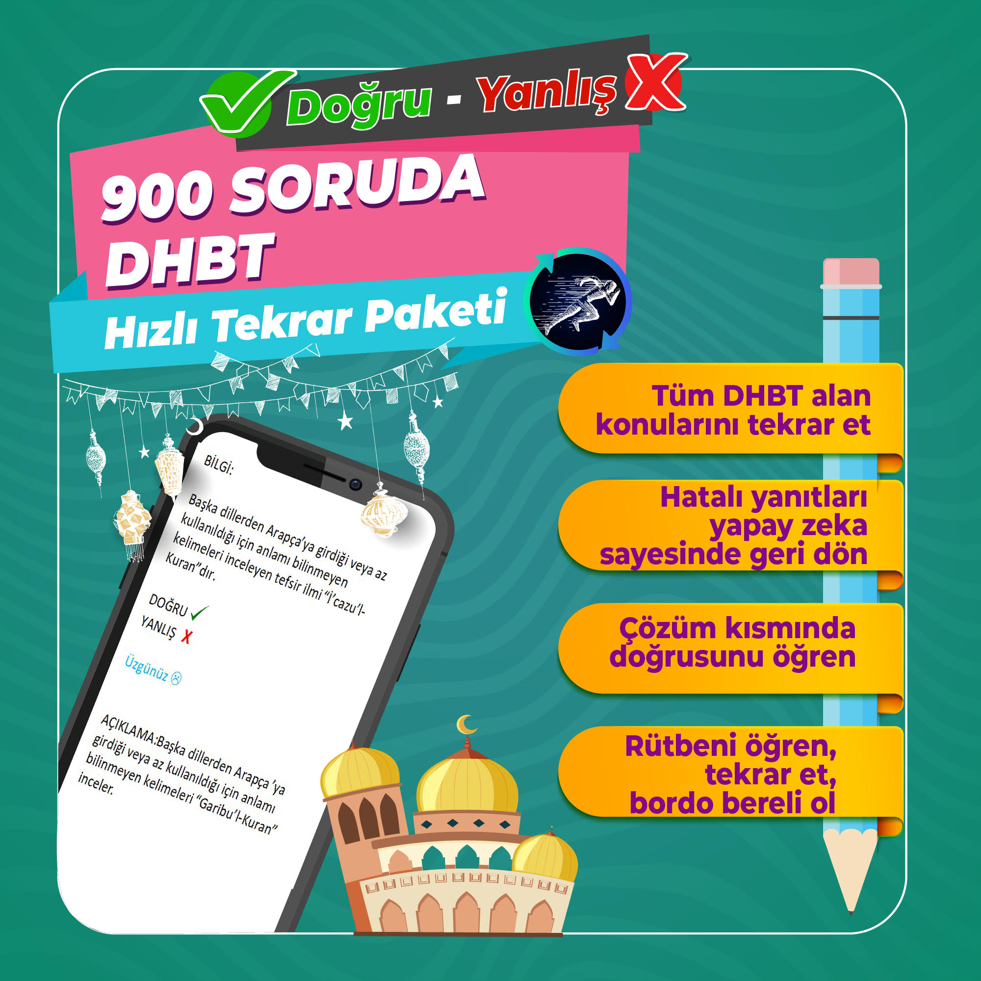 900 SORUDA DHBT Hızlı Tekrar Paketi