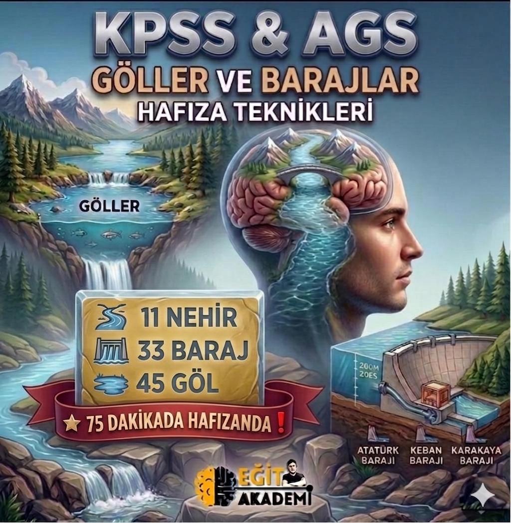 2026 KPSS & AGS COĞAFYA GÖLLER VE BARAJLAR HAFIZA TEKNİKLERİ
