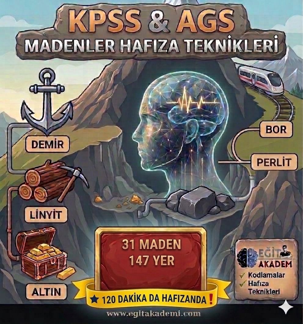 2026 KPSS & AGS COĞAFYA MADENLER HAFIZA TEKNİKLERİ